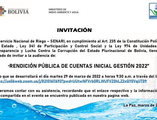 INVITACION A LA RENDICION PUBLICA DE CUENTAS INICIAL 2022