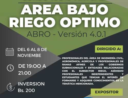 CURSO 100% VIRTUAL – AREA BAJO RIEGO OPTIMO  ABRO (Versión 4.01)