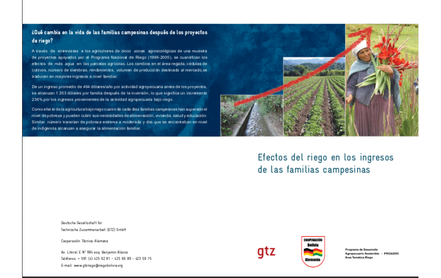 Efecto del riego en los ingresos de las familias campesinas