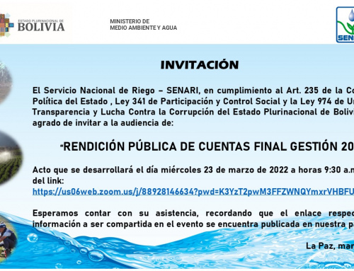 INVITACION A LA RENDICION PUBLICA DE CUENTAS FINAL 2021